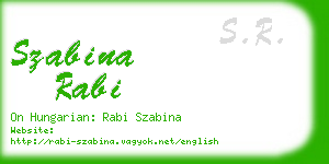 szabina rabi business card